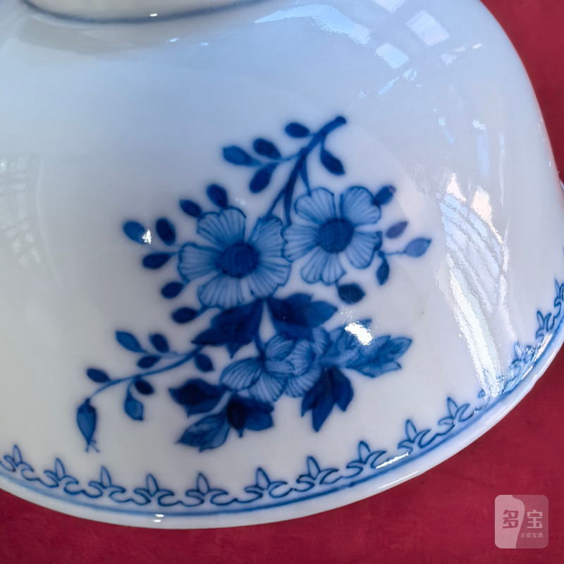 清光绪 青花花卉纹碗 - 图11
